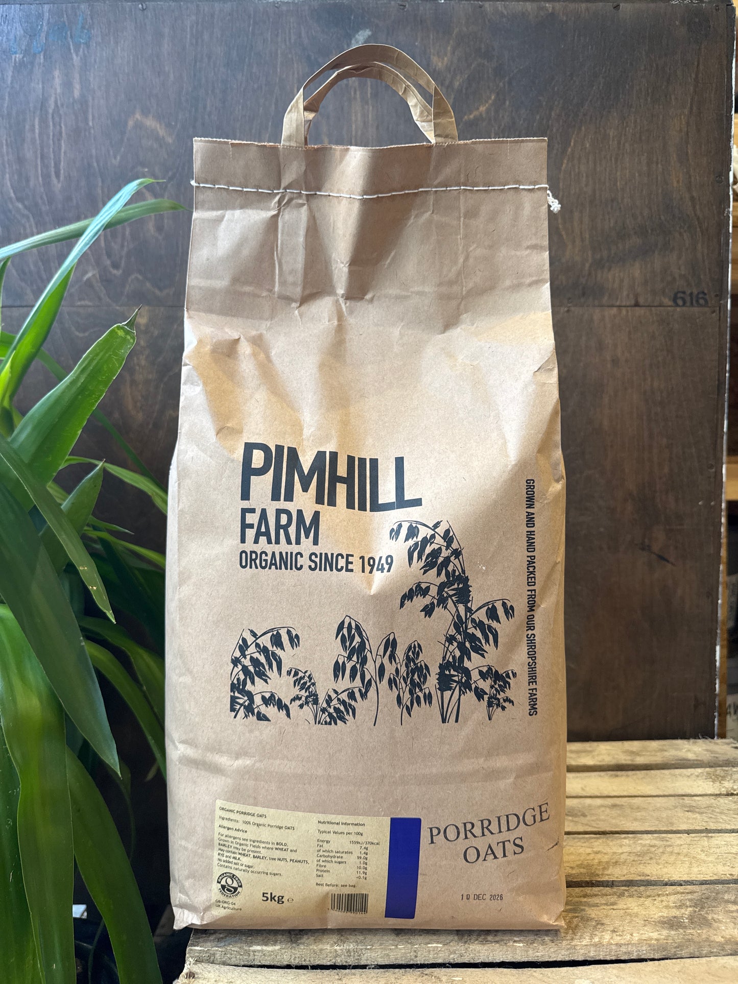 Pimhill Farm Organic Porridge Oats 5kg